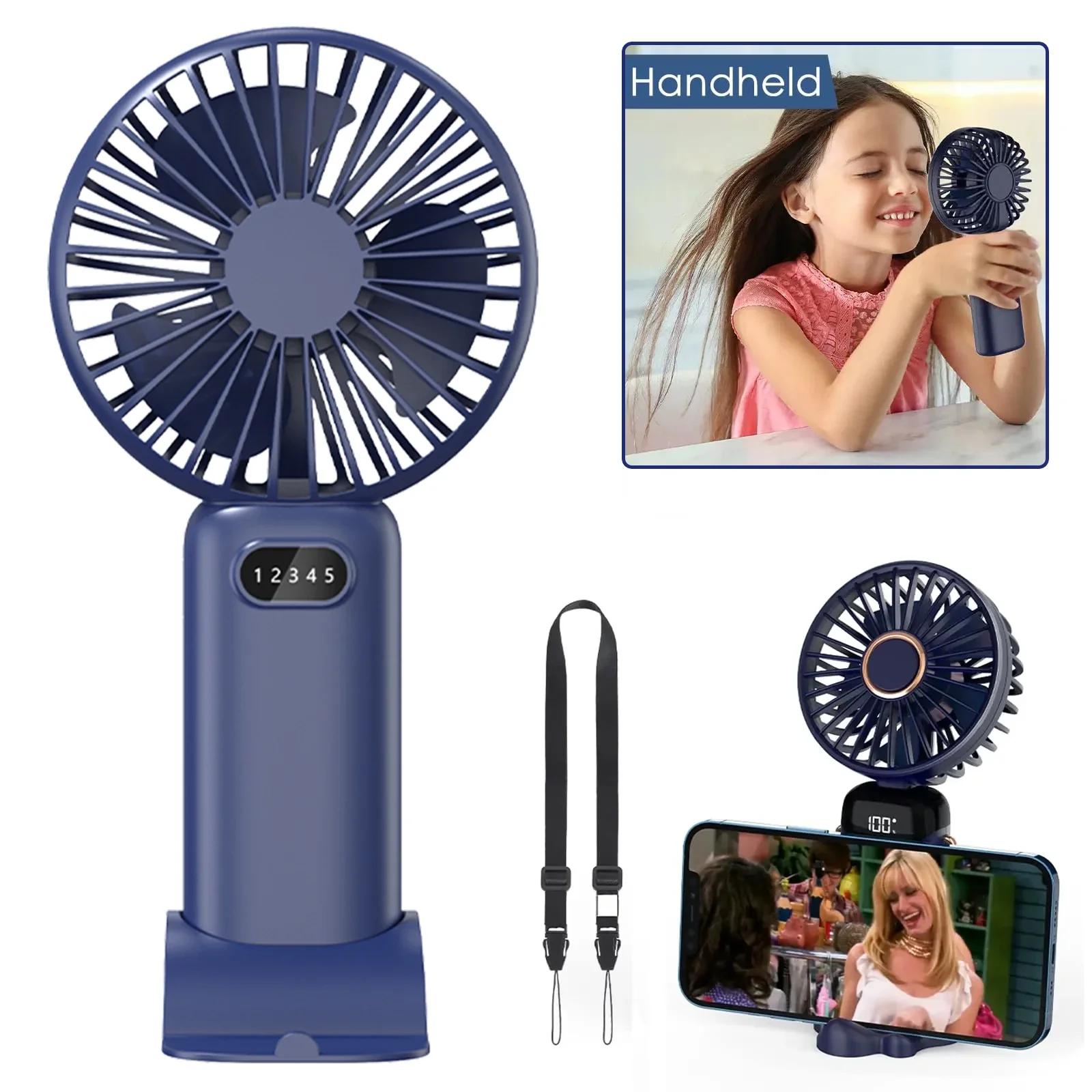 

NEW Portable 5 Speeds Adjustable 1-100 Speeds High Speed Fans Super Powerful Air Duster Rechargeable Mini Usb Handheld Turbo Fan