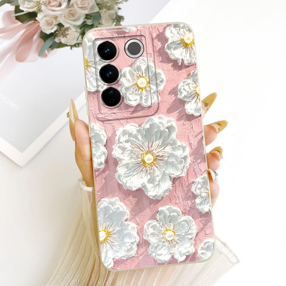 For Vivo V27 V2231 V2246 Case For Vivo V27 Pro V2230 Cover Luxury Fashion Cool Kawaii Cute Painted Silicone Casing