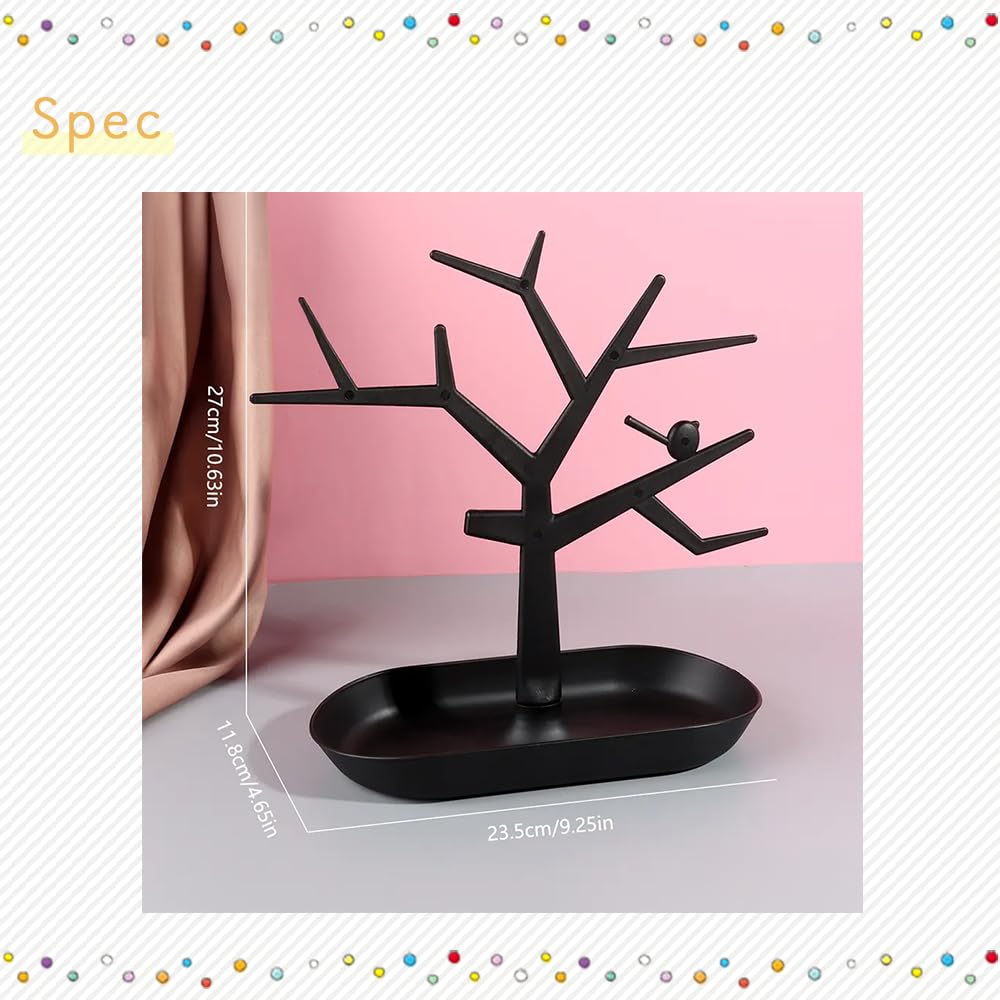 AZNABLE Accessory Tray, Key Holder, Coin Tray, Storage Organizer for Entryway (Black)