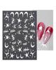 Laser Nail Stickers Butterfly Heart Star Design Adhesive Slider Decals Nail Art Stickers Manicure Decorations