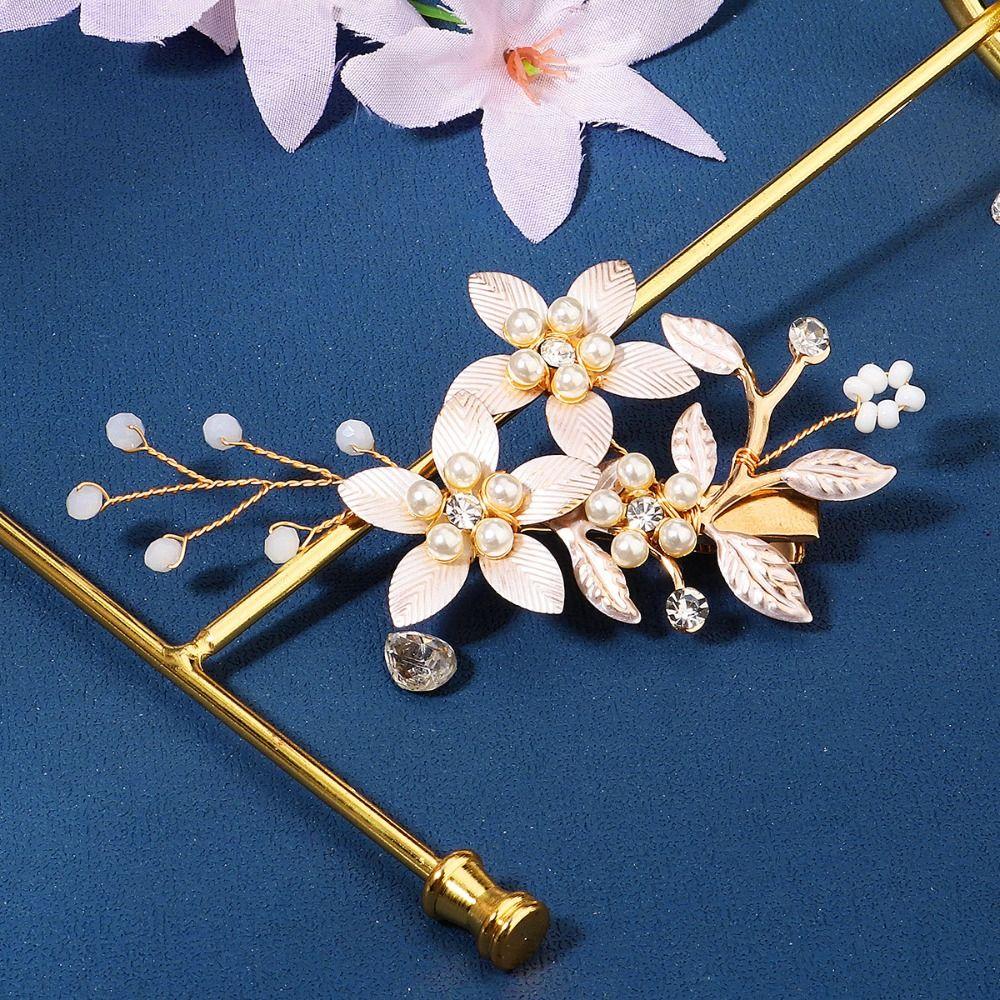 Elegant Hairpins Handmade Pearl Flower Barrettes Fashion Hair Clips Hair Accessories