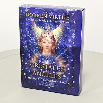 10.5*7.5cm Crystal Angels Oracle Deck 44 Pcs Oracle Cards Spanish Edition