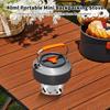 Mini Backpacking Stove 40ml Aluminum Alcohol Burner with Small Stainless Steel Windshield Portable Camp Stove for Camping Hiking