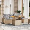 VidaXL Garden Lounge Set with Cushions 6 Pcs, Patio Sofas, Patio Furniture Set, Outdoor Furniture, Beige 3272172
