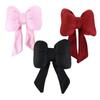 Ribbon Bow Ribbon Bow Car Neck Pillow Linen Linen Bow Car Headrest Cute   Car Seat