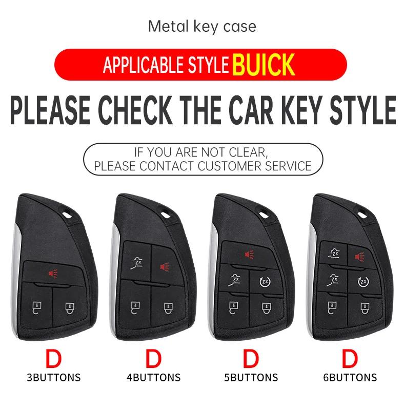 Car Key Cover Fob Case Shell For Gmc Yukon Sierra At4 For Buick Envision S Plus Avenir For Chevrolet Suburban Tahoe