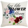 New Spring and Summer Pillowcase Flower Home Fabric Sofa Cushion Cover Bedroom Bedside Pillowcase