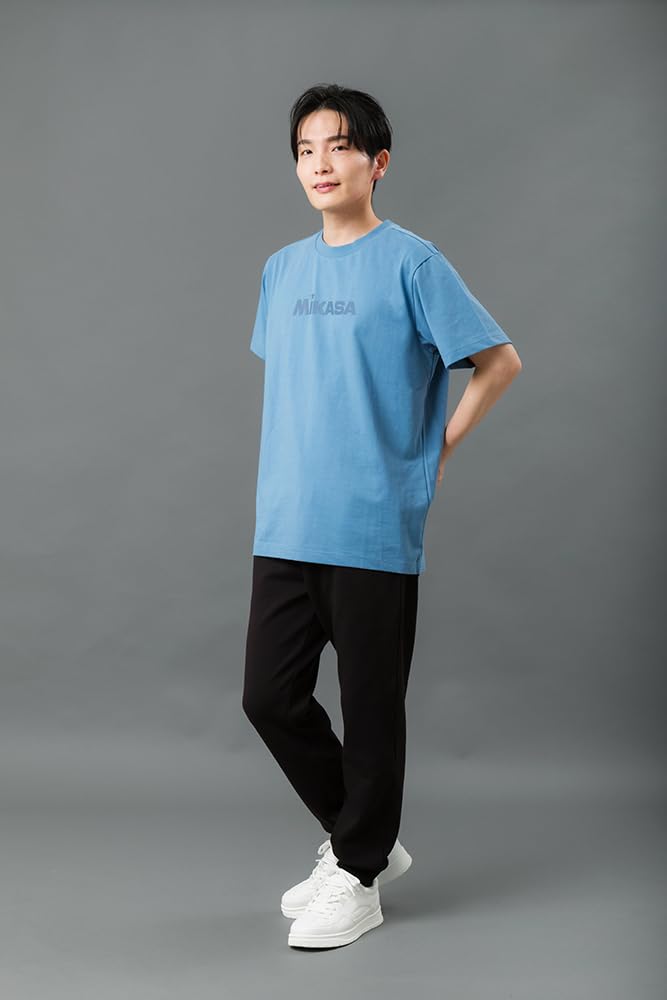 MIKASA Short Sleeve Size M T-Shirt, Blue, (Unisex) 2600-BLM