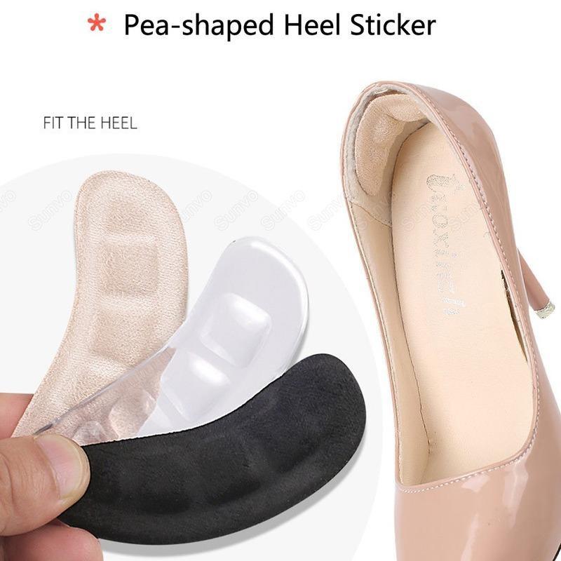 4pcs Silicone Pads for Women's Shoes Non-slip Inserts Self-adhesive Forefoot Heel Gel Insoles for Heels Sandals Foot Pad