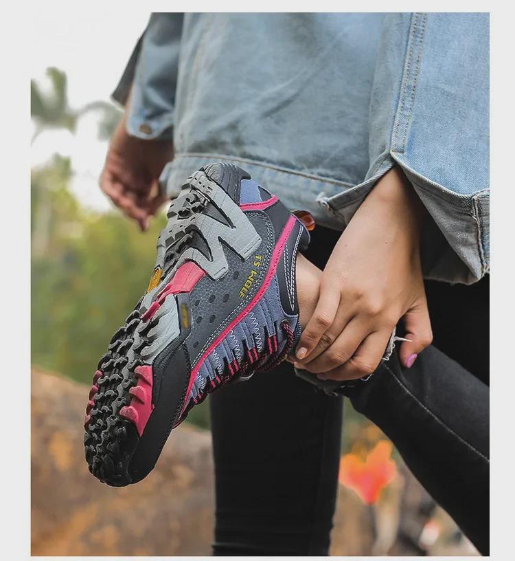 Cross-Border Fashion Trend Large-Size Couple Hiking and Casual Lace-Up Shoes