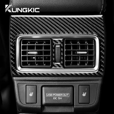 Real Soft Carbon Fiber Sticker For Subaru Legacy Outback 2015 2016 2017 2018 2019 LHD RHD Car Rear Air Outlet Panel Accessories
