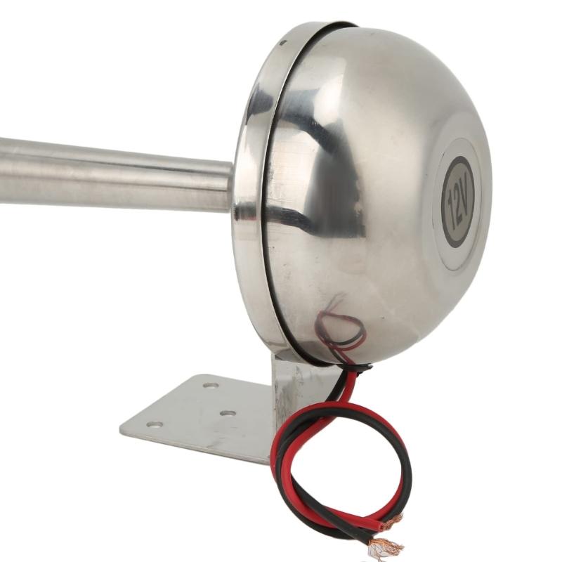 12V Marine Edelstahl Einzelton-Luftfanfare mit Steuerung Geeignet für Boote, LKW, Wohnmobile Wetterfestes Design