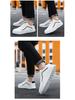 Versatile 2025 Plus Size Men's Fashion Sneakers - All-Season Soft Sole White Shoes