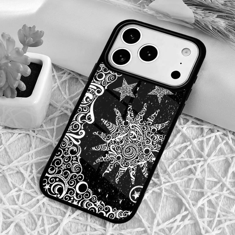 Sun and Moon Face Shockproof Phone Case for iPhone 17 Air 16e 15 11 12 14 13 Pro Max Cover Coque