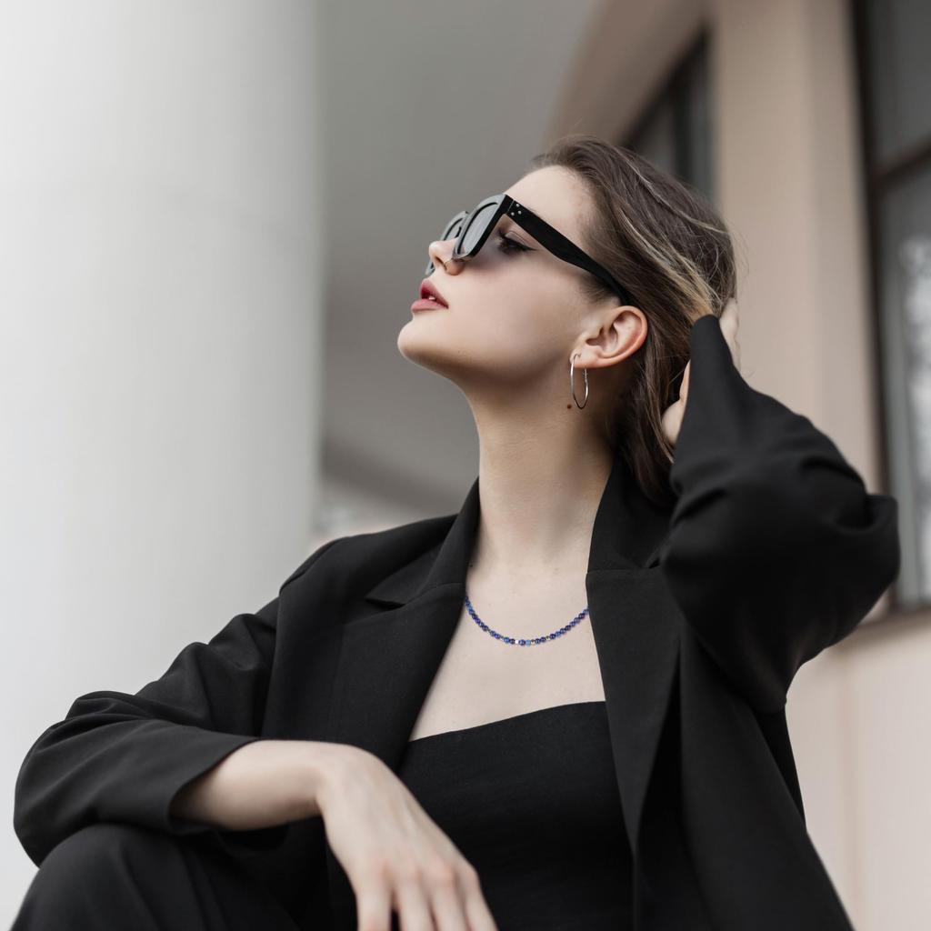 Lapis Lazuli December Birthstone Mantel Necklace for Men and Women [GAVU]