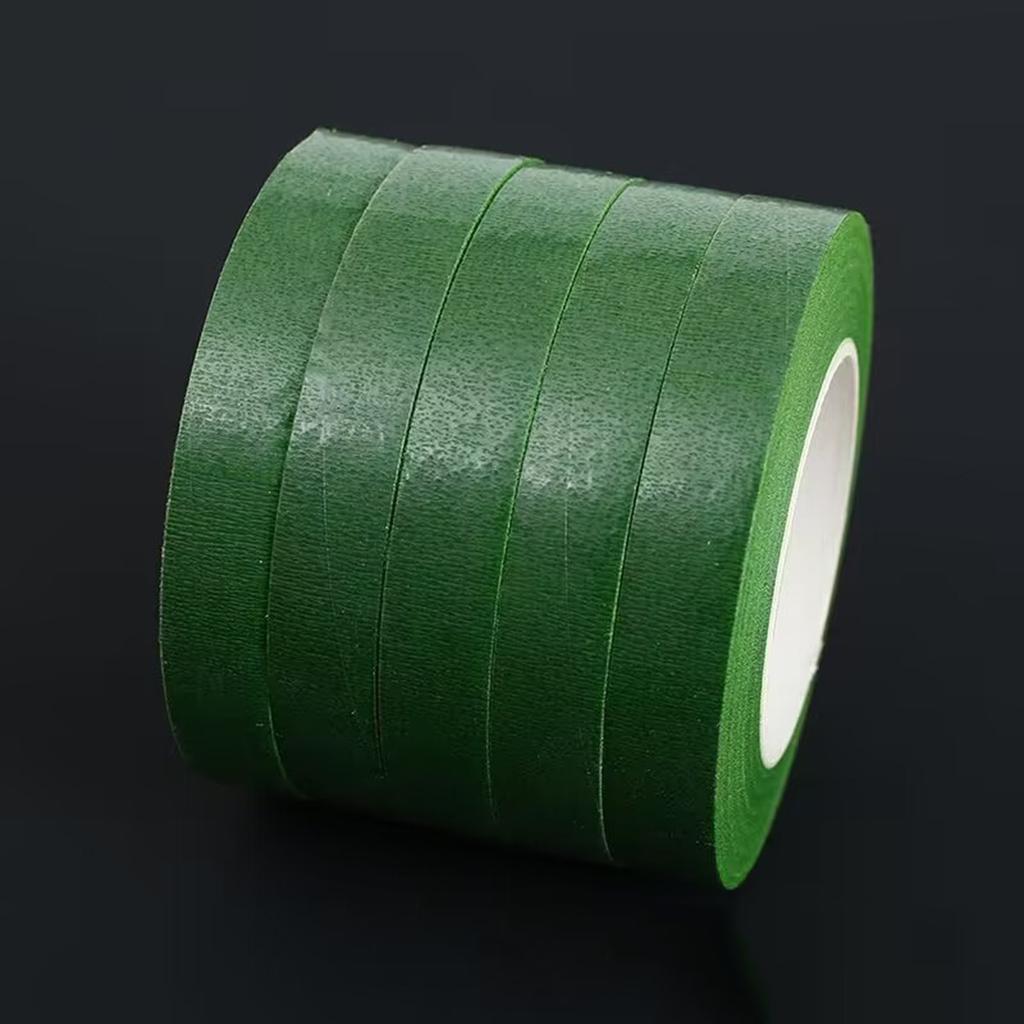 5pcs Green Paper Floral Tape,for Bouquet & Plant Wrapping, DIY Handicraft