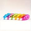 6pcs Corrective Tape Erasers | Transparent Pastel Color Rings, Durable Plastic, Portable School Supplies for Students, Fun Stationery Gifts
