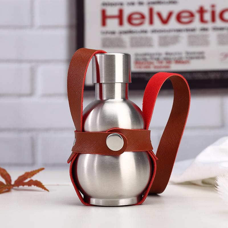 

Stainless Steel Hip Flask Portable Gourd Shape Flagon Outdoor Wine Bottle Whiskey Vodka Wine Pot Alcohol Drinkware Flask