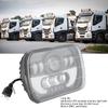 Lâmpadas de Farol LED Quadradas à Prova d'Água para Carro Automotivo 300W 7 Polegadas Feixe Selado para Jeep