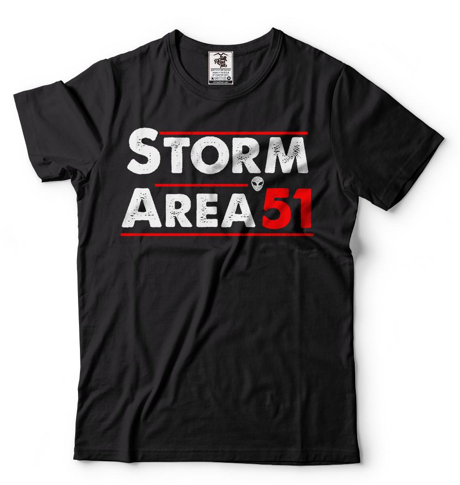 Storm Area 51 Secret US Base T-shirt Alien T-shirt they can t stop all of us Tee 4XL