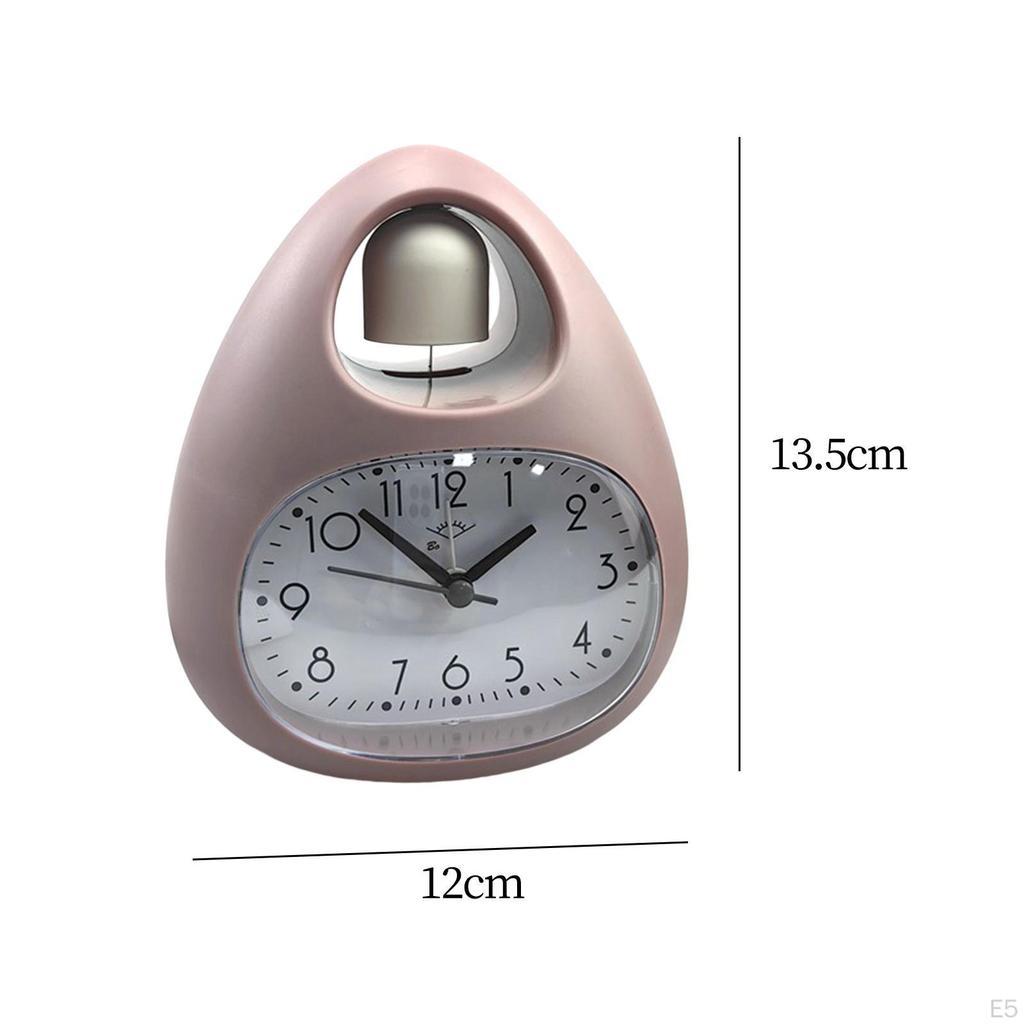 Clock Nordic Loud Bells Night Light Simple Vintage Desktop Sculpture for Hotel Bedside Living Room