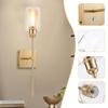 Luxury Gold Wall Light Touch Control Dimmable LED Wall Sconce Rechargeable Wall Lamp with 3000K