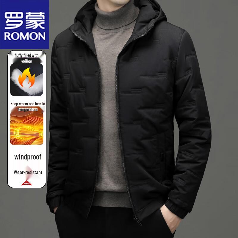 ROMON Men's Hooded Warm Padded Jacket
