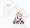 T-shirt My Dress-Up Darling Marin Kitagawa, White, Oversize, Cotton, Casual, Streetwear, for Fans, Summer 2026.