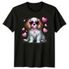 Cavalier Dog Valentines Day Holidays Unisexs TShirt Unisexs Tee Heart Sunglasses