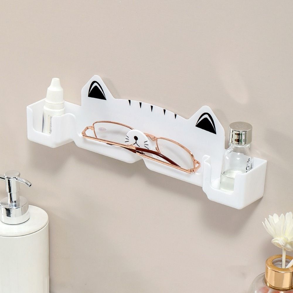 3 Pieces Self-adhesive Glasses Storage Box Punch-free Eyeglasses Display Stand  Wardrobe
