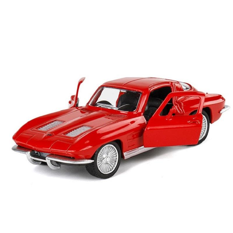 Chevrolet Corvette C2 1963 Retro Clasic Supercar Simulare Diecast & Vehicul Jucărie RMZ city 1:36 Model de Mașină din Aliaj Cadouri Pentru Copii