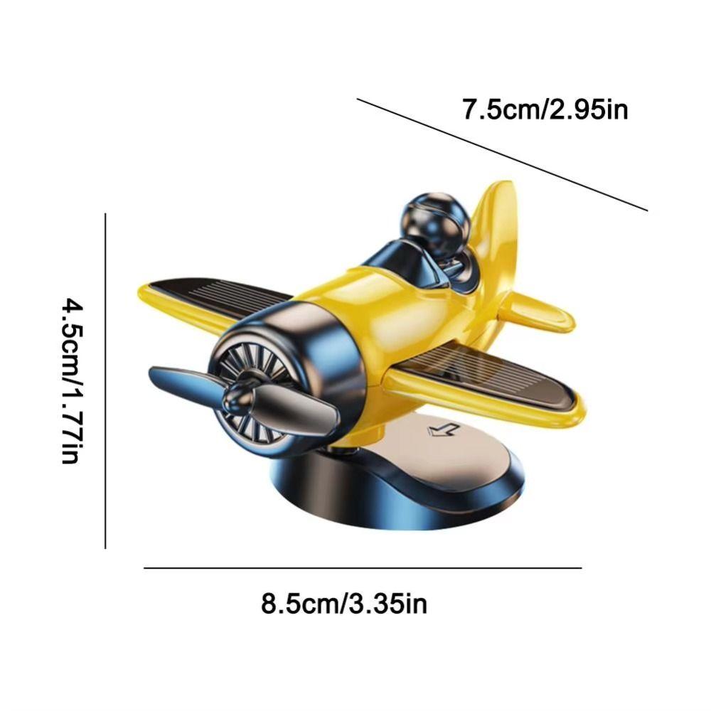 Silent Rotating Airplane Solar Powered Car Interior Decoration Cool Car Dashboard Ornament Gifts