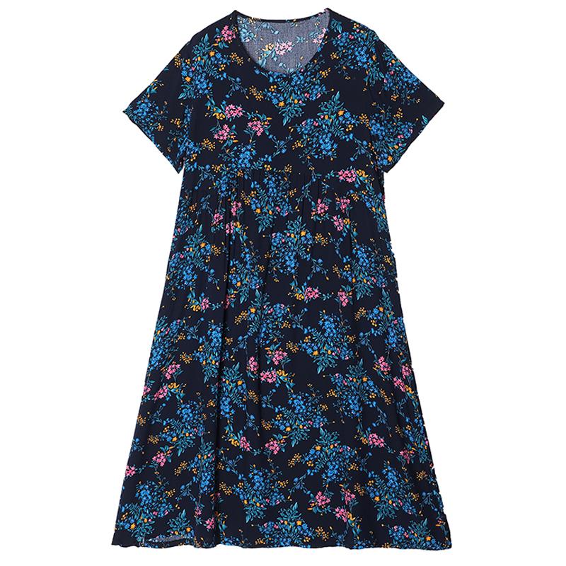 Casualowe letnie sukienki damskie z krótkim rękawem Eleganckie długie sukienki dla pań