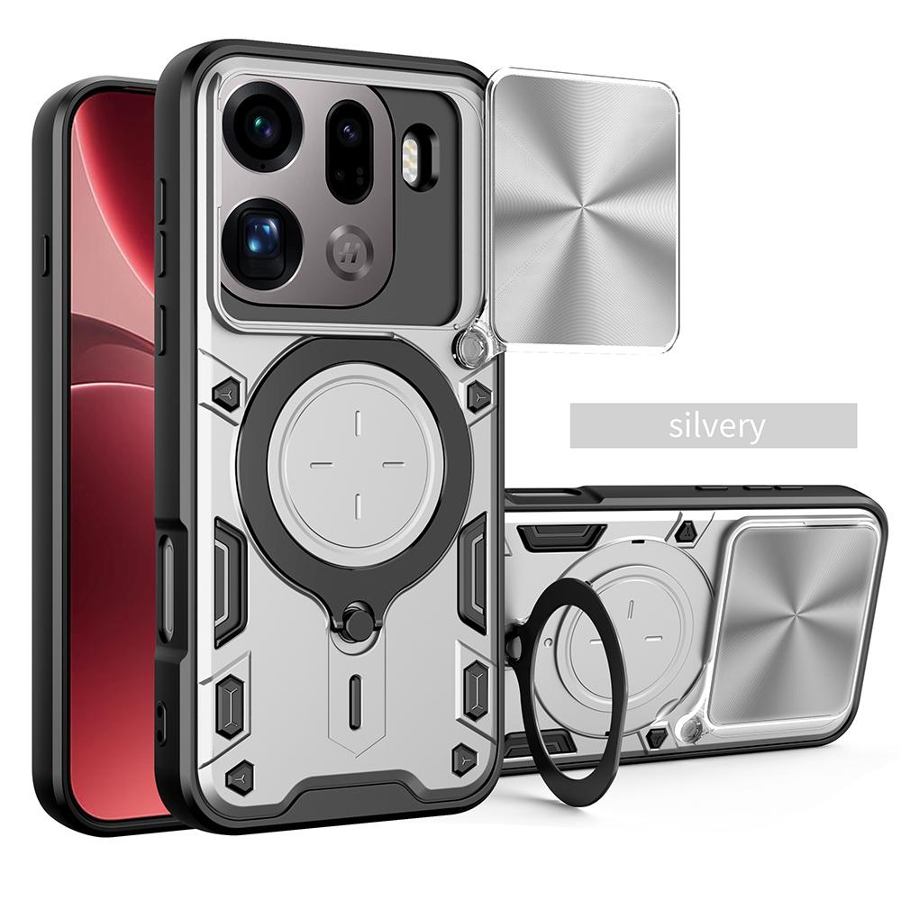

Slide Camera Funda for OPPO Find X9 Pro Case Magnetic Ring Stand Protection Phone Cover Capa for OPPO Find X9 Pro срібний