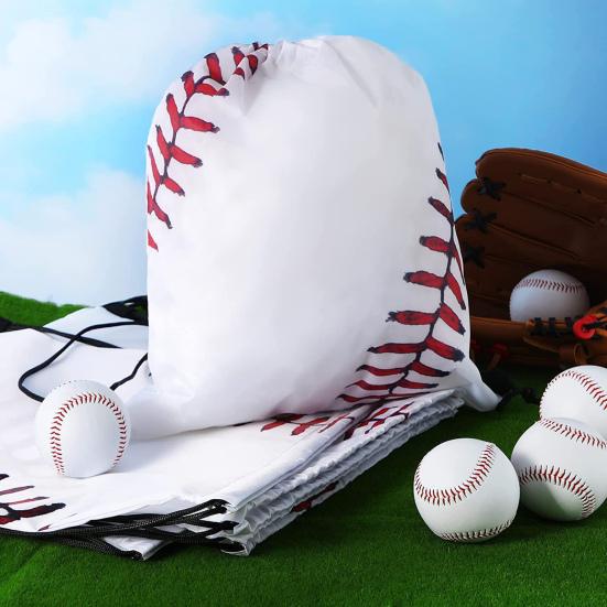 Malá softballová taška se stahovací šňůrkou Velkokapacitná Vodotěsná Odolná proti opotřebení Přenosná baseballová taška Goodie Bag Batoh