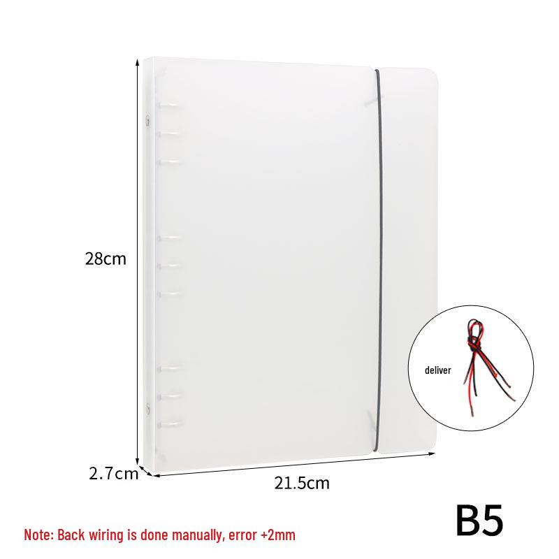 Loose-Leaf Ring Binder Notebook Cover, A4/B5/A5/A6, 4/6/9 Hole Portfolio File Folder