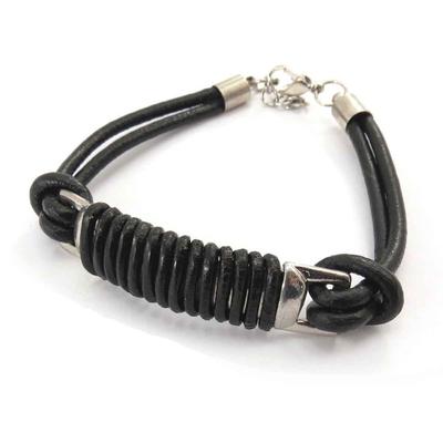 [J7040] - Black 'Peaceful' Unisex Bracelet