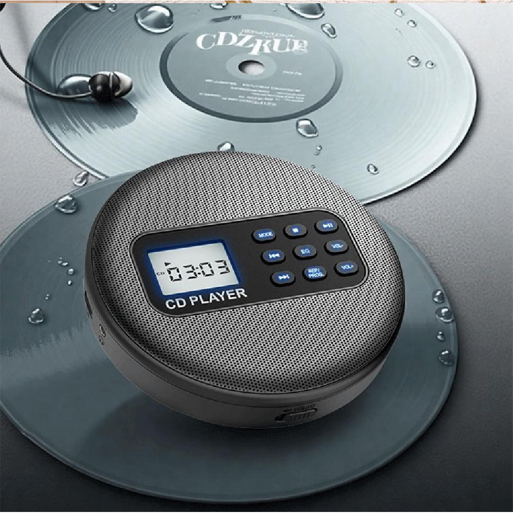 Portable CD Player with Built-in Stereo Speakers, Bluetooth 5.1, 1500mAh Rechargeable Battery, Support CD/MP3/USB Playback, Anti-Skip, EQ Settings