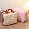 Cosmetic Suitcase Cute Bunny Pattern Portable Handle Combination Lock Zipper Large Capacity Travel Toiletry Makeup Code Case Travelling