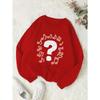 Question Mark Girls' Round Neck Sweatshirt