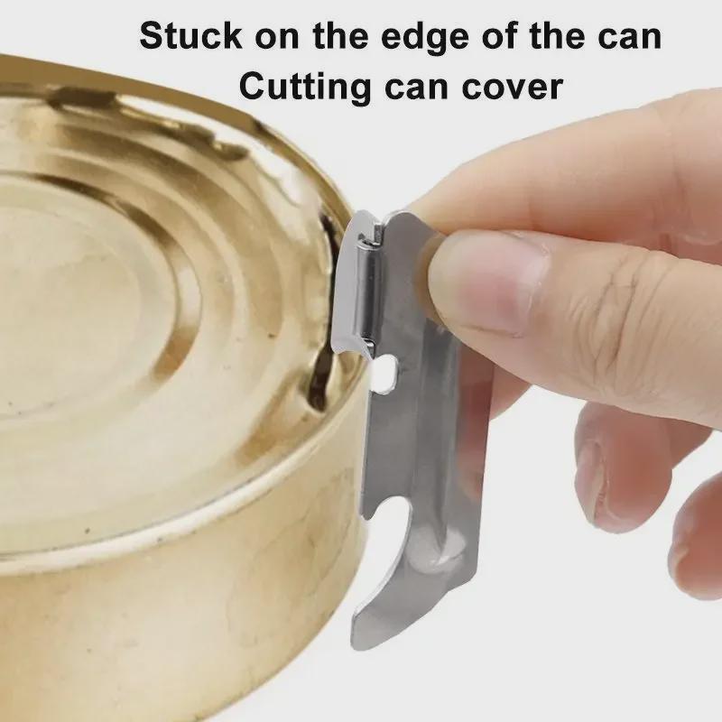 Compact Foldable Stainless Steel Can and Bottle Opener