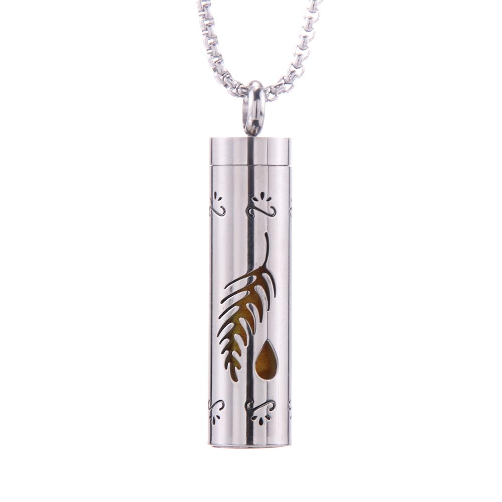 New Aromatherapy Jewelry Necklaces Essential Oil Diffuser Necklace Stainless Steel Open Locket Aroma Scent Perfume Necklace