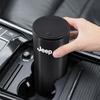 Portable Car Garbage Cup Aluminum Alloy Trash Can Ashtray For Jeep Grand Cherokee Wrangler JK Gladiator Compass Renegade Patriot AKV1
