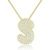 Creative Bubble Letter Necklace Initial Pendant Necklaces For Women Girls Personalized Exquisite Necklace Jewelry Gifts