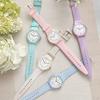 J-AXIS Pastel Round Plastic Watch, Easy-to-Read Lightweight Series, Model TCG73, Blue, Matching Kids' Design