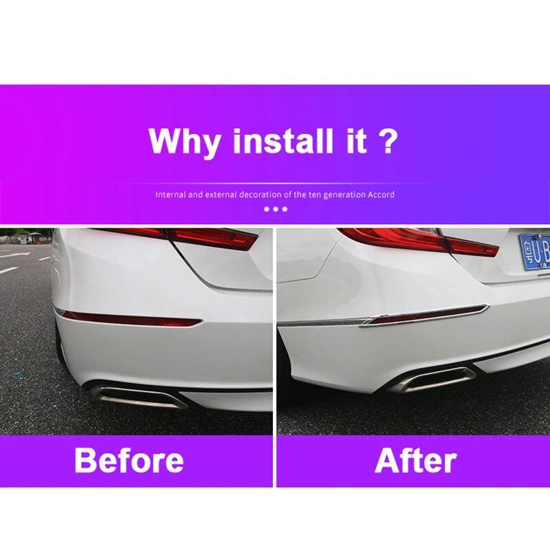 Für Honda Accord 10th X 2018-2022 ABS Carbon Fiber Hinten Nebel Licht Lampe Abdeckung Trim Stoßstange Reflektor dekorative rahmen Zubehör