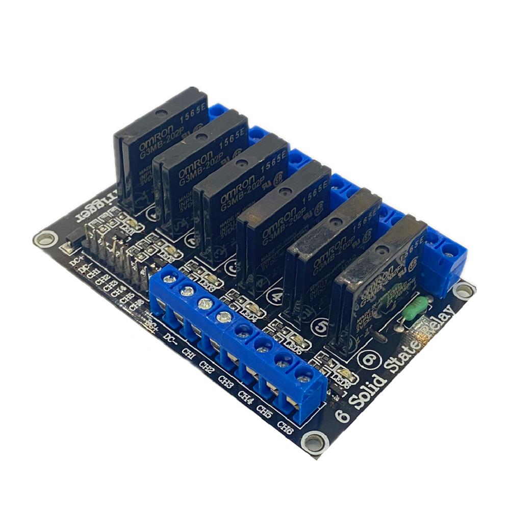 5V 12V 24V Solid State Relay 5V Module 1 2 4 6 8 Way 5V12v24v High and Low Trigger 250v2a DC 8 Way DC control AC Relays 5