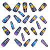 24 Pieces Halloween Nail Art Set Gothic Pumpkin Skeleton Detachable Artificial Nail ABS Material for Parties