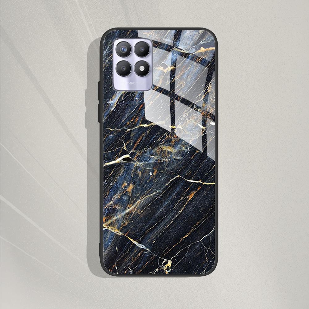 For Realme 8 4G 5G Case 8 Pro Tempered Glass Phone Case For Oppo Realme 8i RMX3151 Back Cover For Realme 8Pro Case Bumper Fundas
