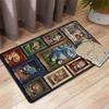 Feline Portraits Pattern Rug Floor Mat for Living Room or Bedroom Soft and Comfortable Carpet a Gift for Birthday and Holiday.